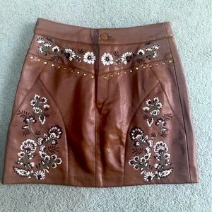 Faux Leather Mini pencil Skirt from Spain